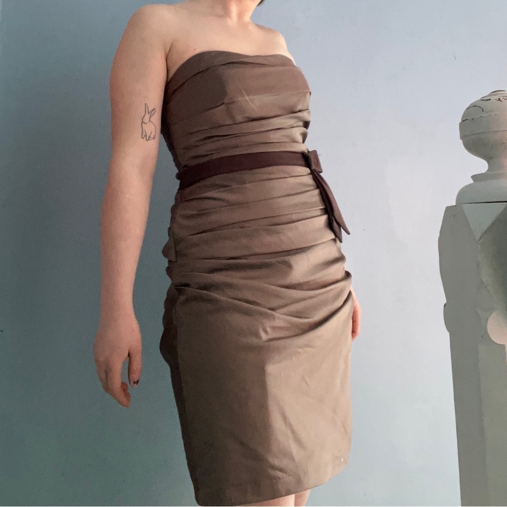 Alfred angelo y2k strapless ruffle dress